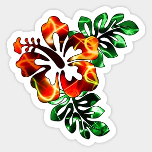 Electric Hibiscus - Red Sticker